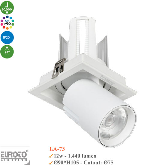 Đèn Spotlight Âm Trần Euroto 12w