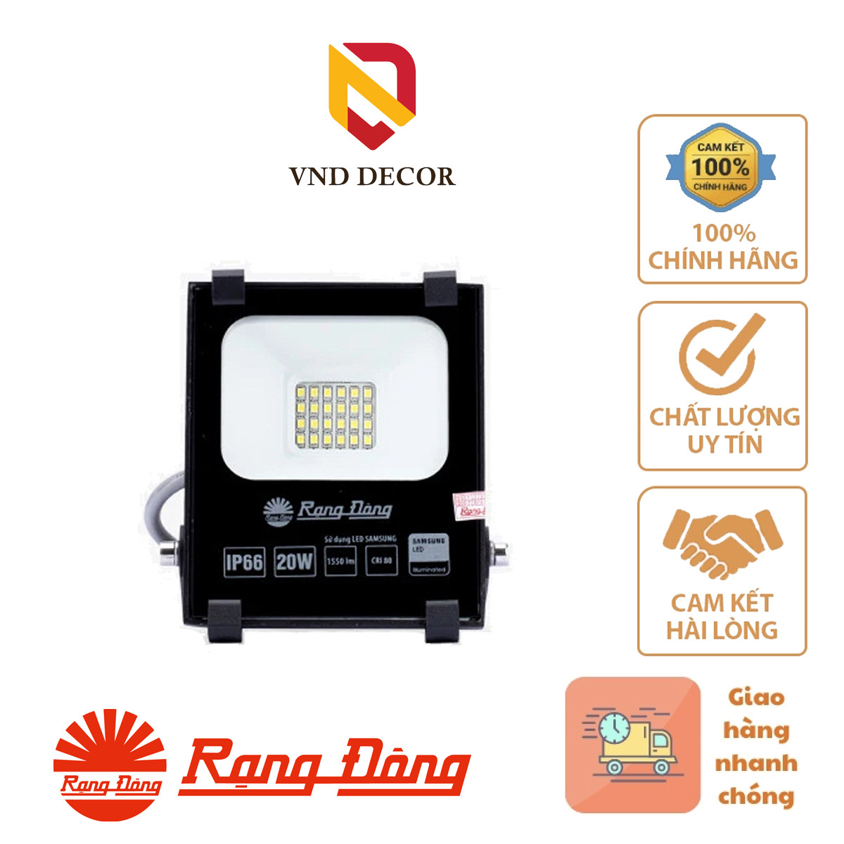 Đèn Led Pha Rạng Đông CP06 20W