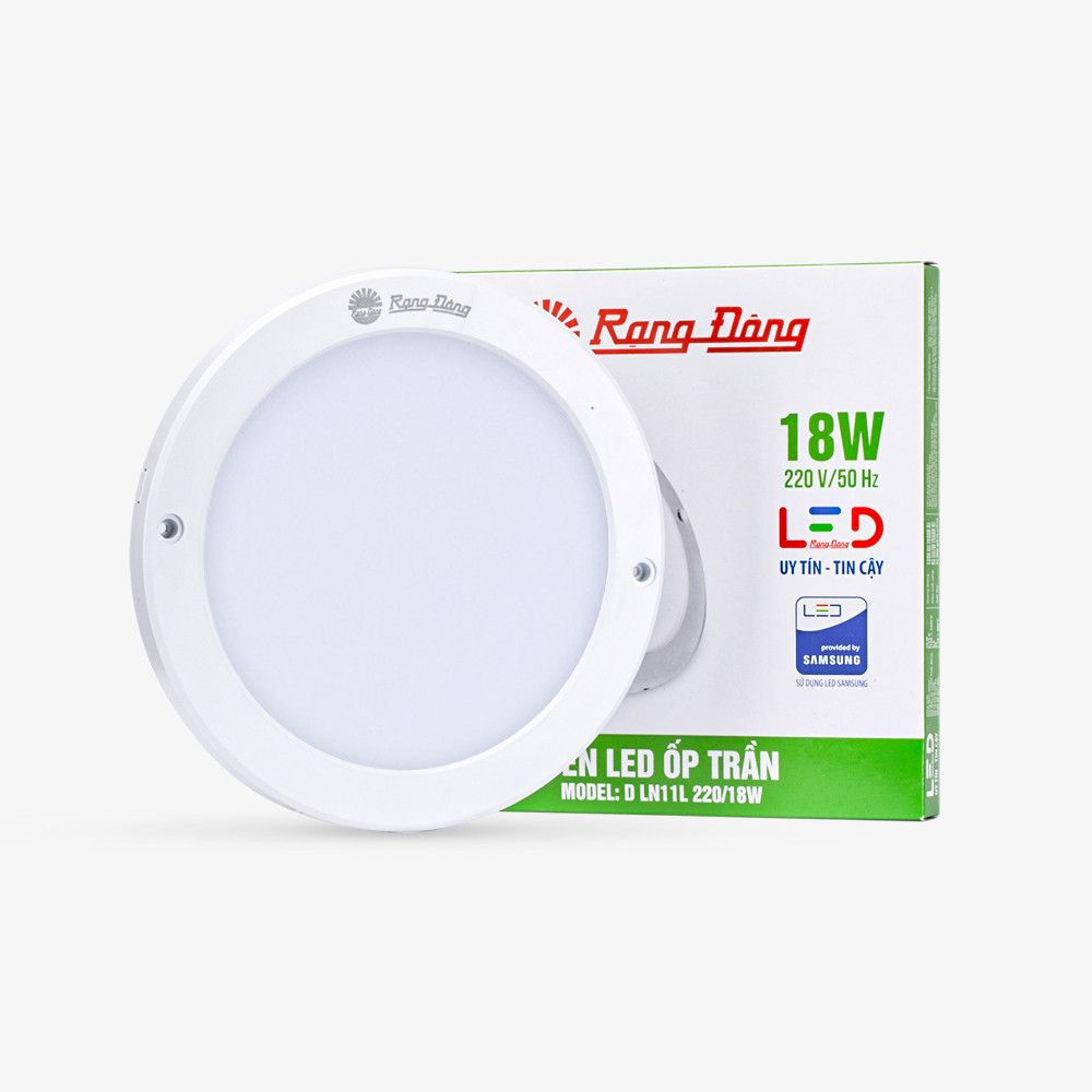 Đèn LED Ốp Trần Tròn LN11 RẠNG ĐÔNG 18W