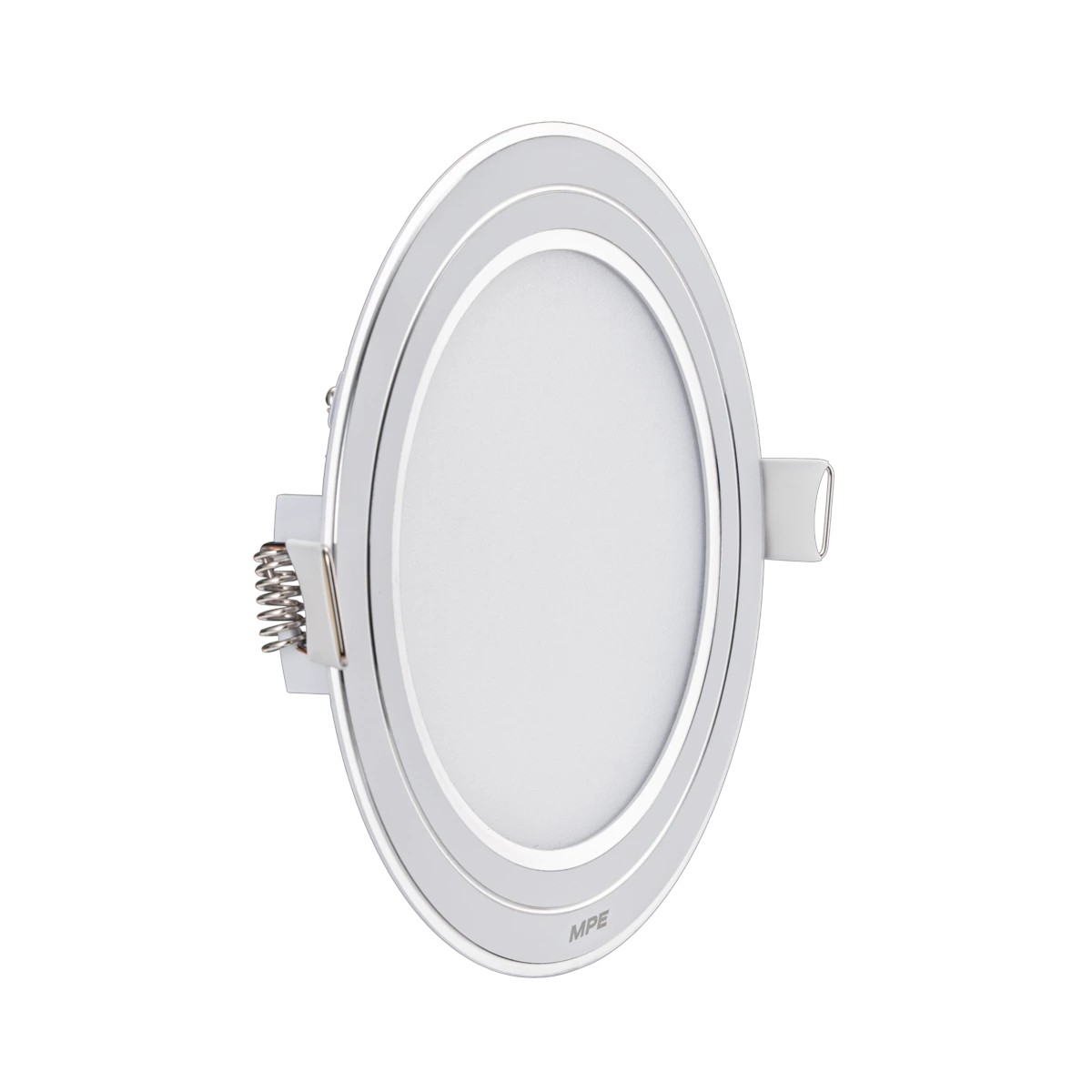 Đèn LED Panel Âm Trần Nhôm Viền Bạc Mặt Tròn 12W MPE RPL-12ST