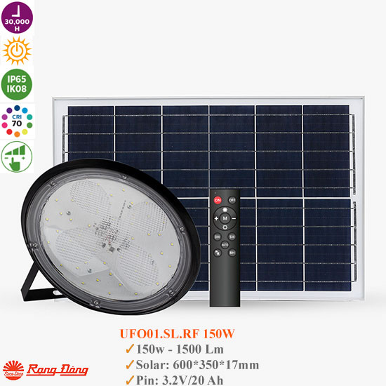 Đèn UFO Năng Lượng Mặt Trời 150W Rạng Đông UFO01