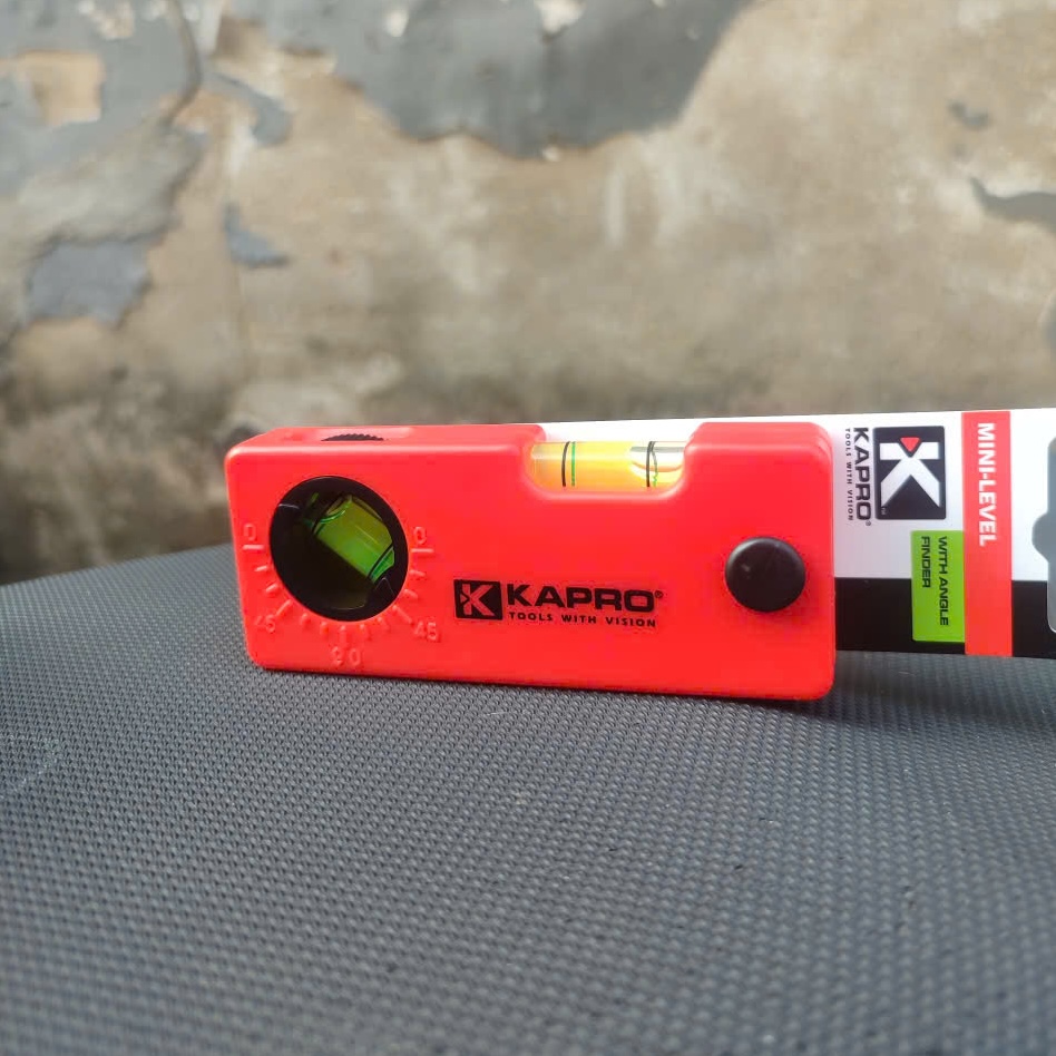 Thước Thủy Nivo Mini Kapro 245 (10cm) - Thân Kim Loại, Ống Thủy Xoay 360 Độ