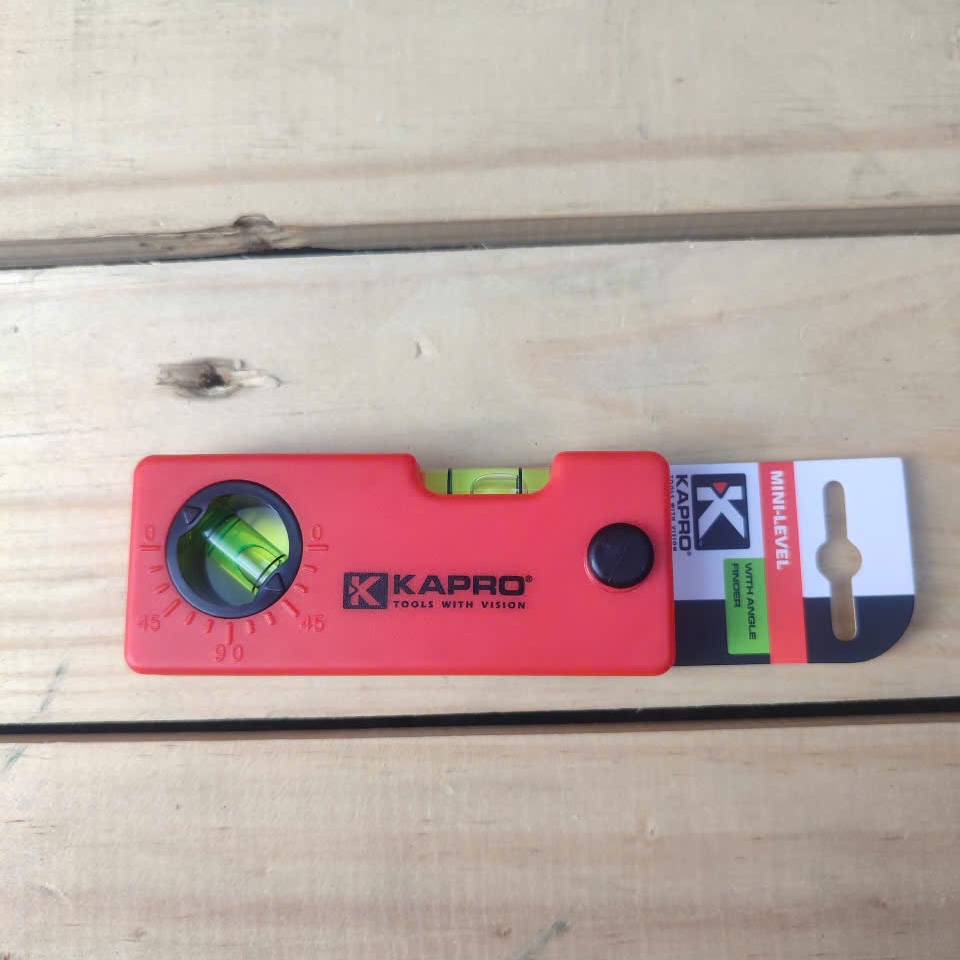 Thước Thủy Nivo Mini Kapro 245 (10cm) - Thân Kim Loại, Ống Thủy Xoay 360 Độ