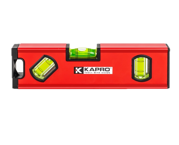 Thước Thủy Nivo Mini Kapro 771X-42M (20cm) – Thân Kim Loại, 3 Ống Thủy Phóng Đại Cao Cấp