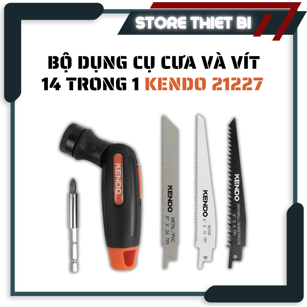 Bộ dụng cụ cưa và vặn vít 14 trong 1 Kendo - 21227