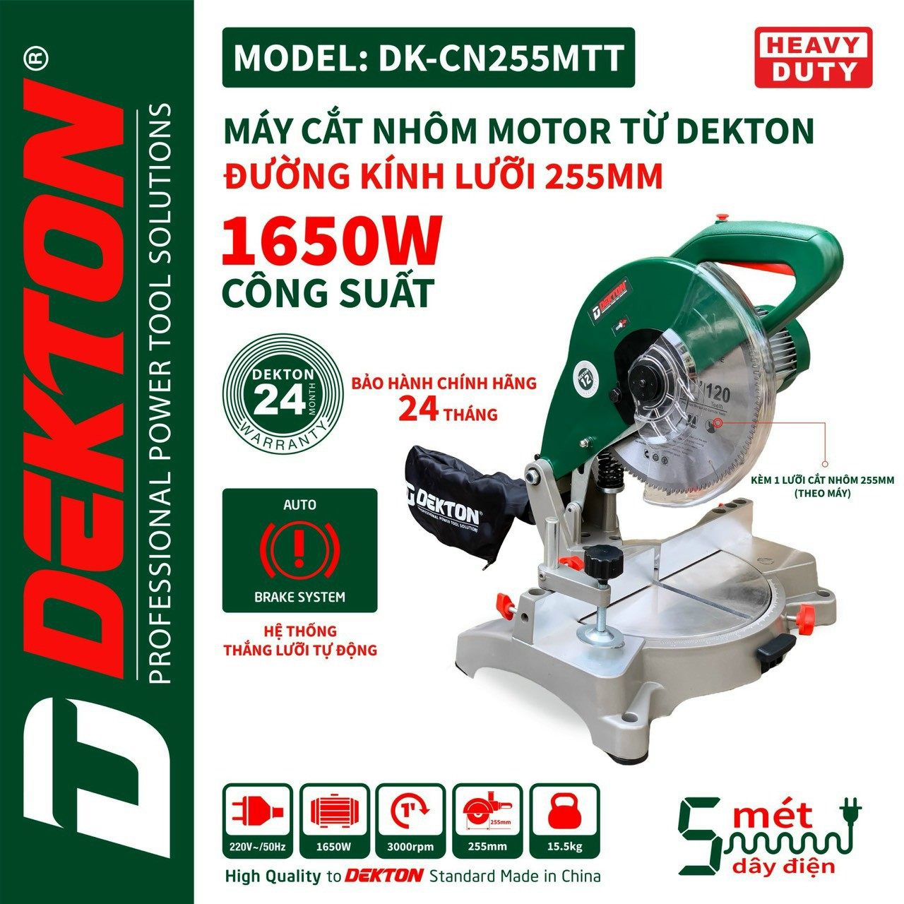 Máy cắt kim loại đặt cố định (loại cắt đứt) hiệu DEKTON DK-CN255MTT