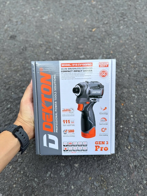 Máy Siết Vít 16V lực 180Nm Dekton D16-CV180PRO Thế Hệ Mới Nhất GEN 3 PRO