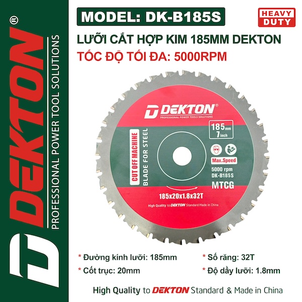 Lưỡi Cắt Dekton Cao Cấp - Cắt Nhôm, Gỗ, Sắt Hợp Kim (Nhiều Kích Thước 125mm - 355mm)