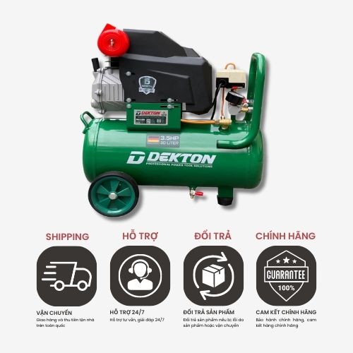 Máy Nén Khí Chạy Dầu 30L Dekton DK-AC30DR: Giải pháp nén khí mạnh mẽ, tiết kiệm