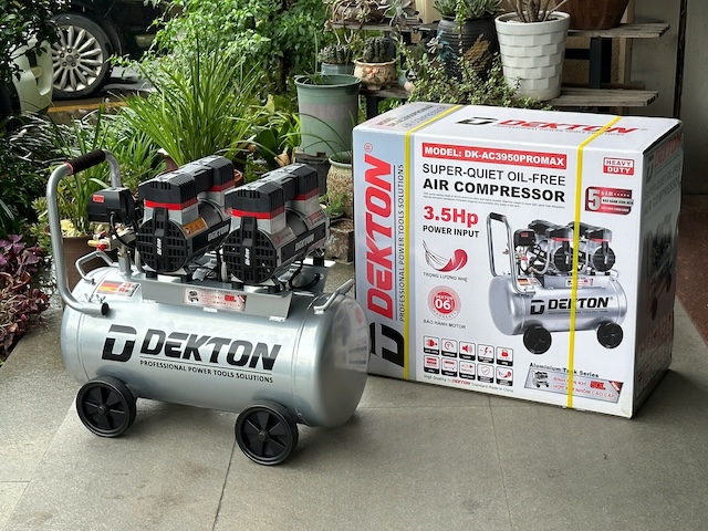MÁY NÉN KHÍ KHÔNG DẦU 50L DEKTON DK-AC3950PROMAX - BÌNH HỢP KIM NHÔM CAO CẤP, BẢO HÀNH BÌNH NÉN 5 NĂM