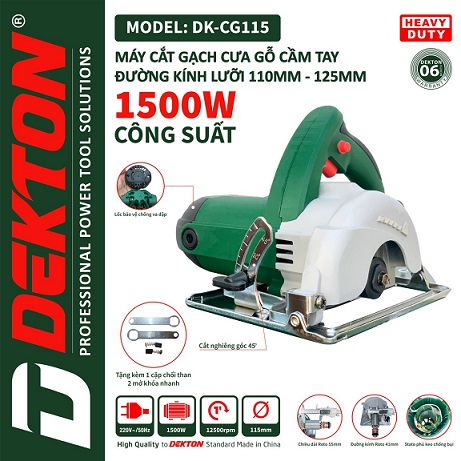 Máy cắt gạch 115mm Dekton DK-CG115