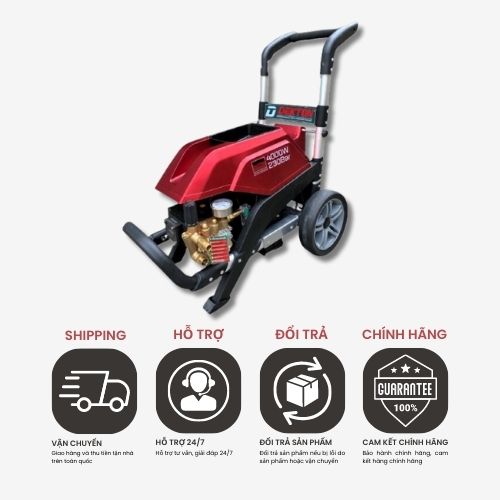 Máy Xịt Rửa Xe Công Nghiệp Áp Lực Cao 4000W Dekton DK-HPW4000 (Dùng Điện 3 Pha)