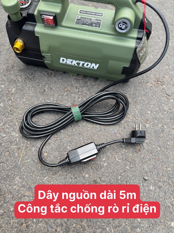Máy Xịt Rửa Xe Mini Dekton DK-RX3001XPLUS - Có Chỉnh Áp, Motor Cảm Ứng Từ, Chuyên Rửa Xe & Vệ Sinh Máy Lạnh