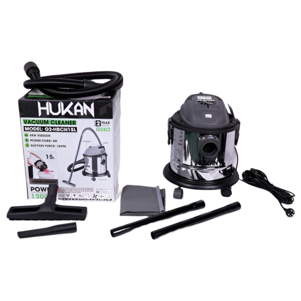 Máy Hút Bụi Công Nghiệp HUKAN 15L (Gen 2) Lực Hút 16Kpa Công Suất 1300W – G2-HBCN15L