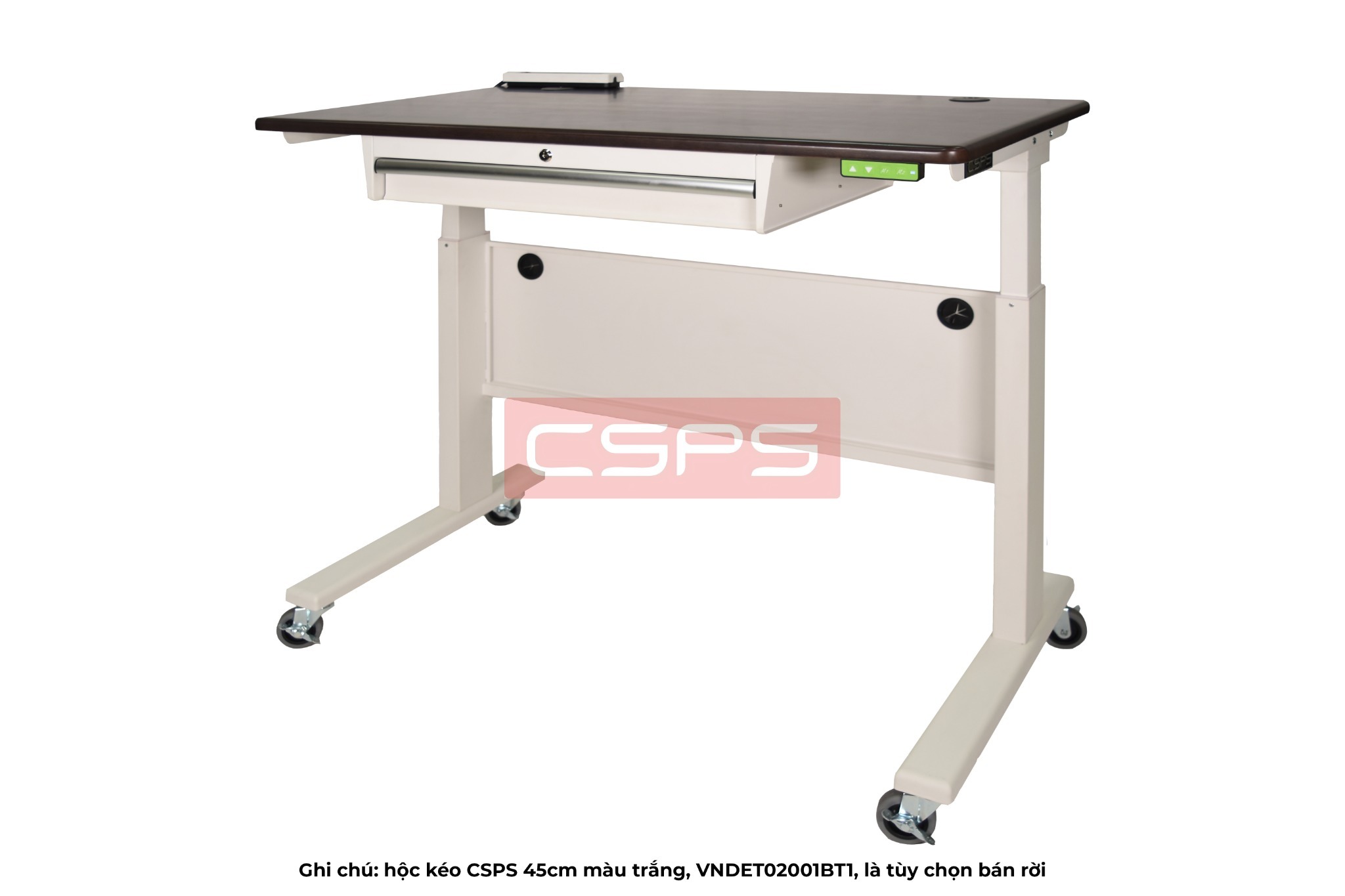 Bàn điều chỉnh chiều cao bằng điện CSPS 117cm màu trắng VNET117XDBT1