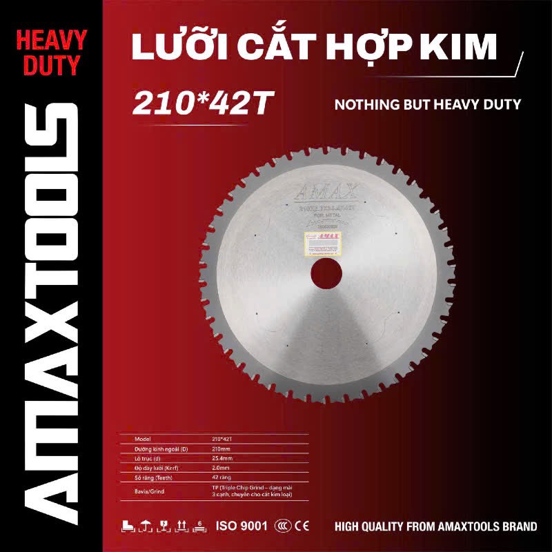 Lưỡi cắt hợp kim AMAXTOOLS chuyên cắt kim loại (305mm, 210mm, 145mm)