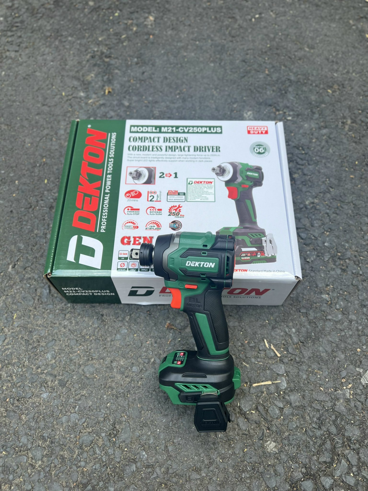 Máy Siết Bu Lông, Vít 2 Trong 1 Dùng Pin 21V Dekton M21-CV250Plus