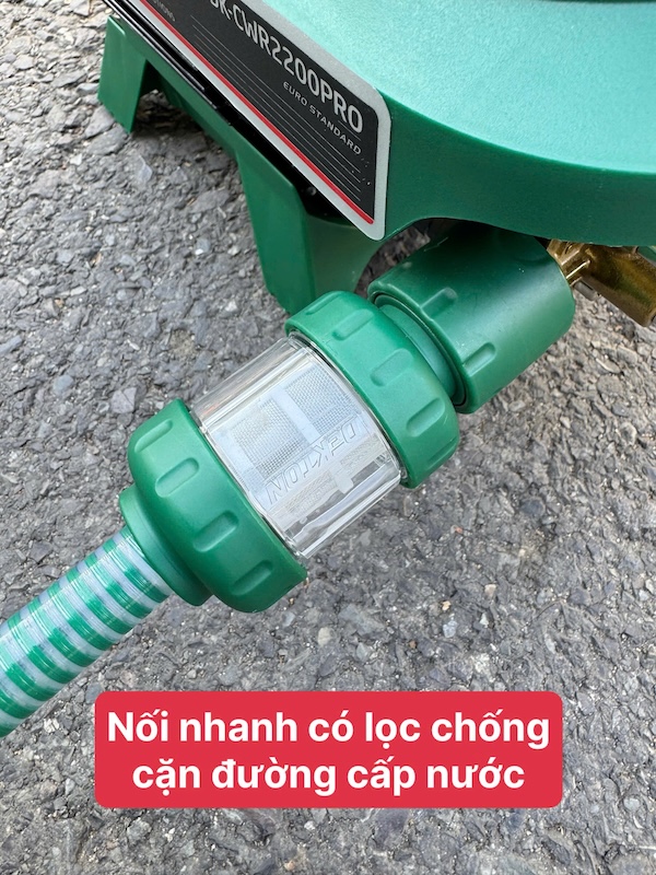 Máy Rửa Xe Mini Dekton DK-CWR2200PRO Chỉnh Áp 2200W, Motor Cảm Ứng Từ, Tự Hút Nước