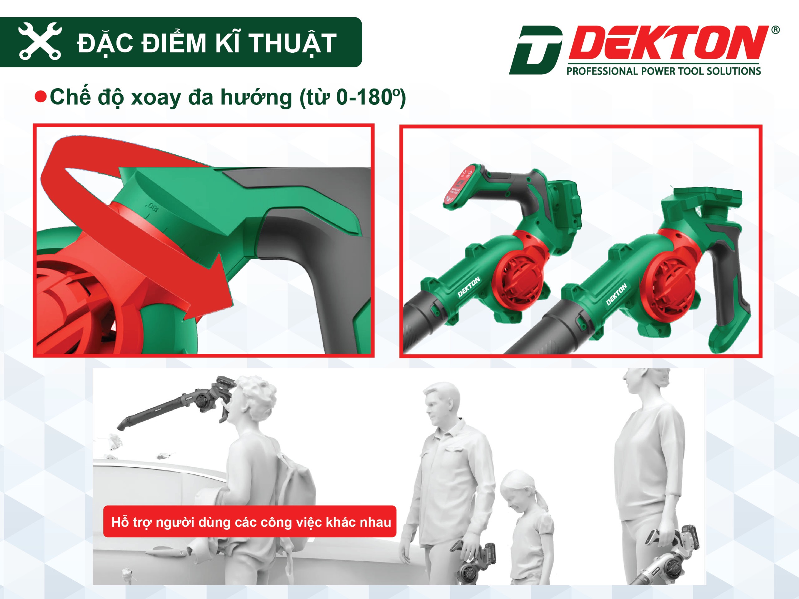 MÁY THỔI BỤI, THỔI LÁ DÙNG PIN 21V DEKTON M21-TB03 - MẪU MỚI NHẤT