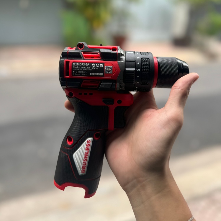 Combo máy khoan 3 chức năng 50Nm dùng pin 16V SFUNPRO S16 DR10A  (2pin2Ah+sạc+hộp)