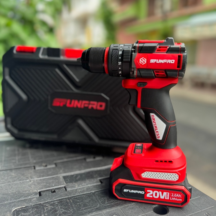 Máy khoan 3 chức năng 60Nm dùng pin 20V SFUNPRO S20 DCR10A