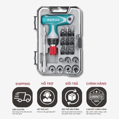 Bộ Tua Vít Tự Động 24 Chi Tiết TOTAL TACSD30186