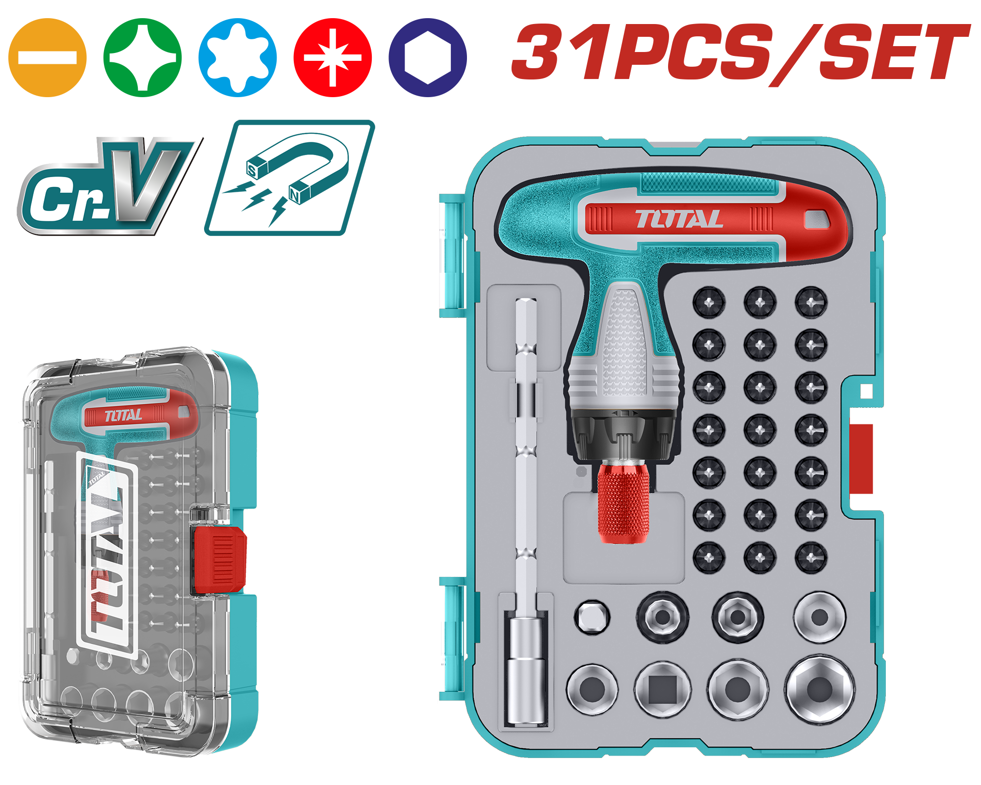 Bộ 31 tua vít TOTAL TACSD30316