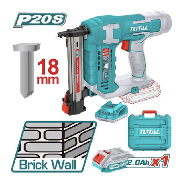 Máy bắn đinh bê tông 18mm dùng pin 20V TOTAL TCSTLI3805 (THÂN MÁY), TCSTLI3808 (KÈM PIN SẠC)