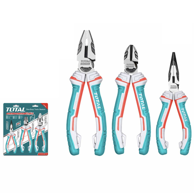 Bộ 3 kềm răng cắt và mũi nhọn cao cấp TOTAL THT2K0301S
