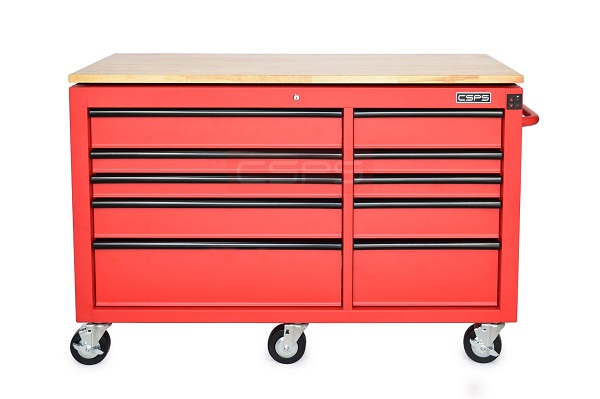 Tủ dụng cụ CSPS 142cm - 10 hộc kéo màu đỏ/đen