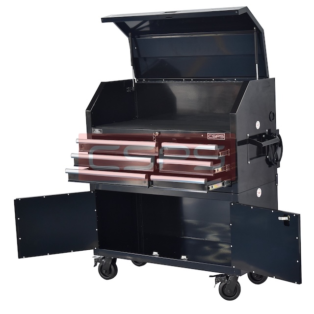 Tủ dụng cụ CSPS 104cm - 06 hộc kéo màu đen có bánh xe VNTC10406B11S