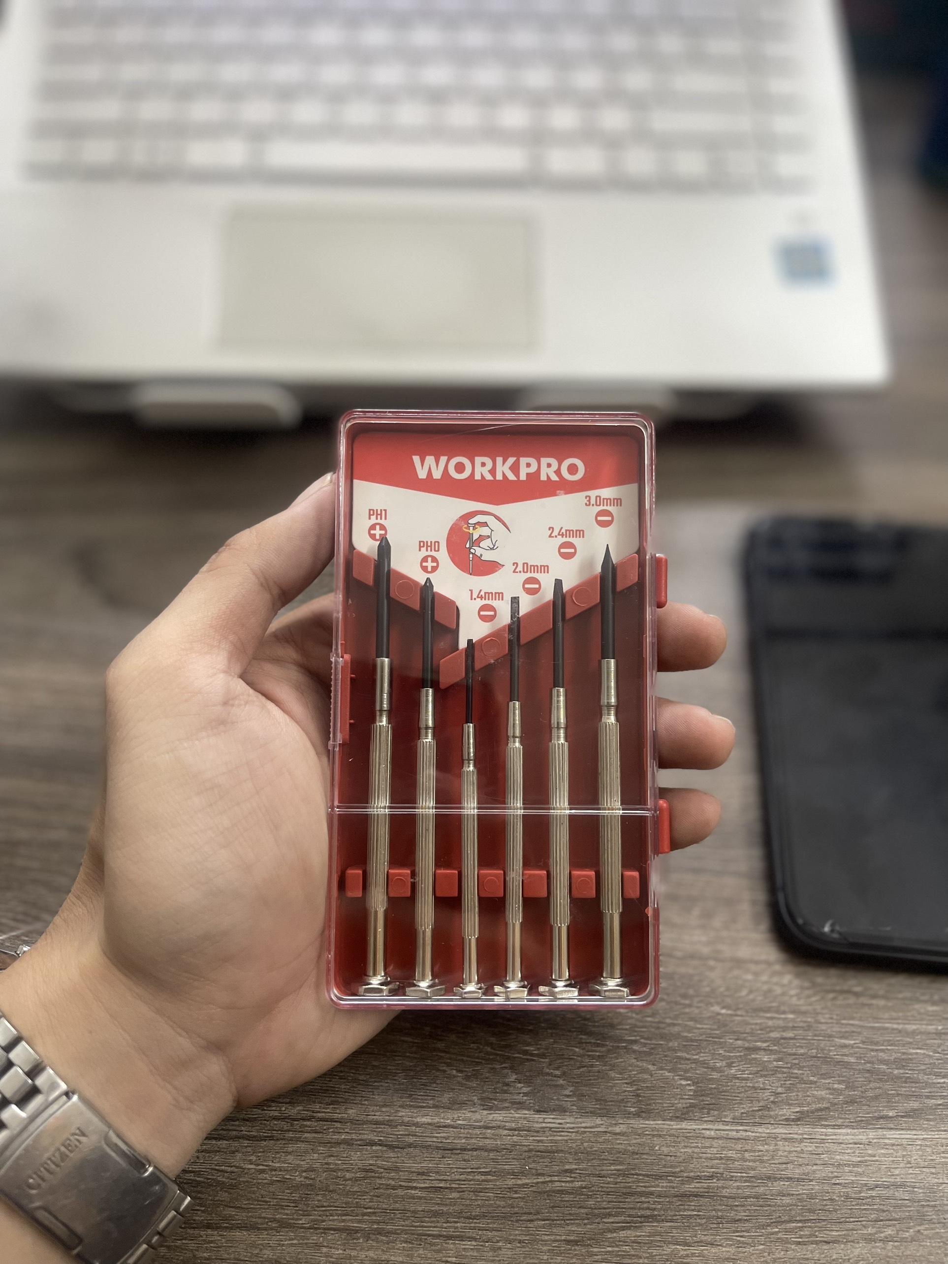 Bộ Tua Vít Sửa Chữa Điện Tử 6 Chi Tiết Workpro WP200508