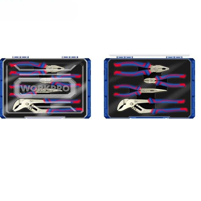 Bộ 4 Kìm Cơ Bản Đa Năng Workpro WP209133 (Kìm Điện, Cắt, Nhọn, Mỏ Quạ