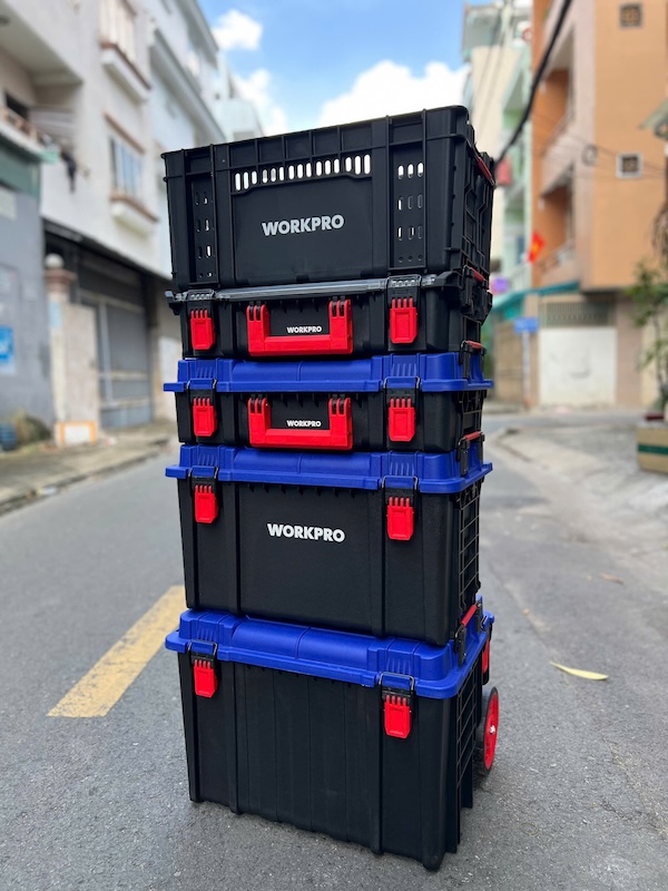 HỘP ĐỰNG DỤNG CỤ BẰNG NHỰA, CÓ THỂ KẾT NỐI XẾP CHỒNG LÊN NHAU WORKPRO