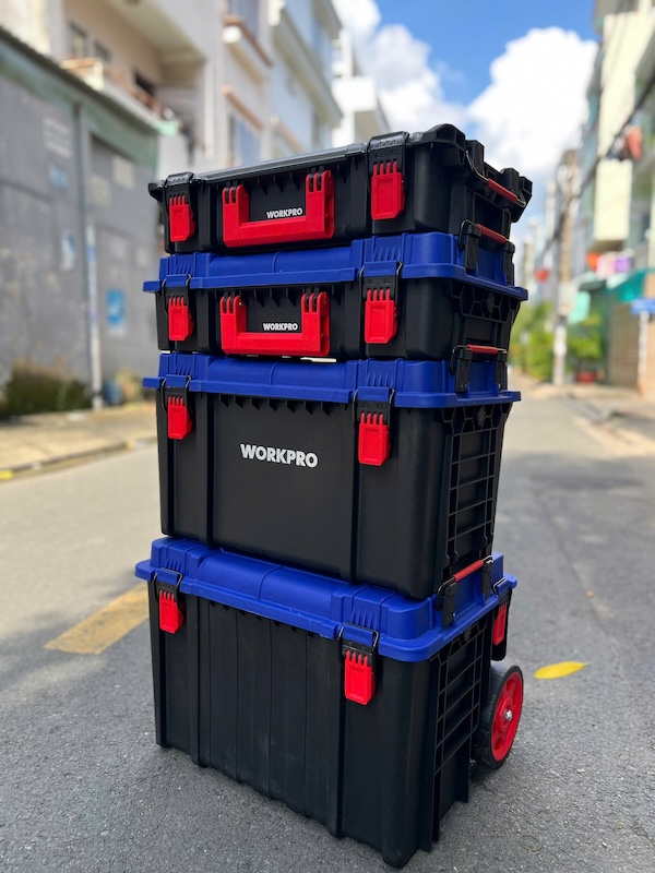 HỘP ĐỰNG DỤNG CỤ BẰNG NHỰA, CÓ THỂ KẾT NỐI XẾP CHỒNG LÊN NHAU WORKPRO