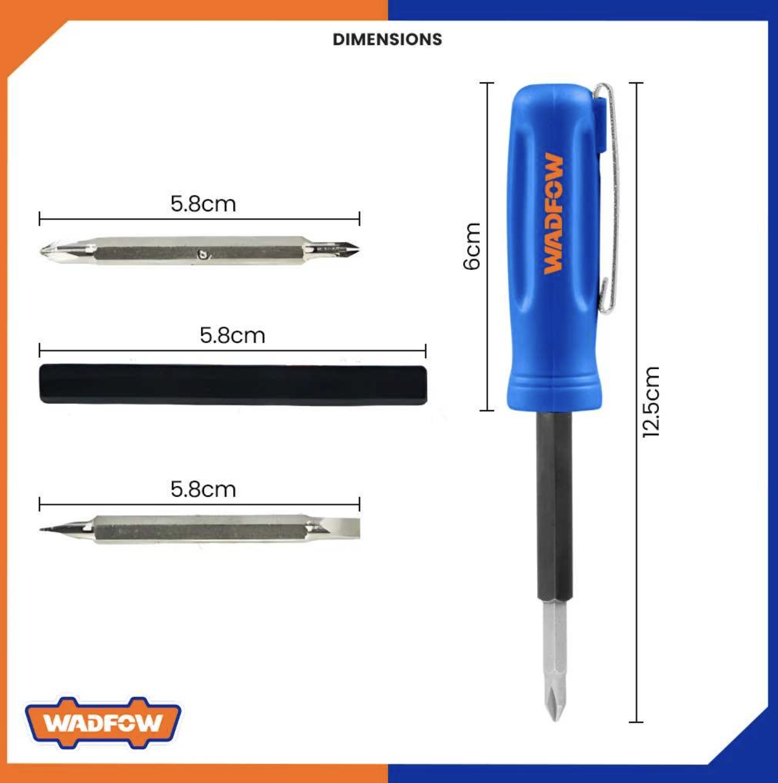 Bộ tua vít bỏ túi 4 trong 1 WADFOW WSS2J04