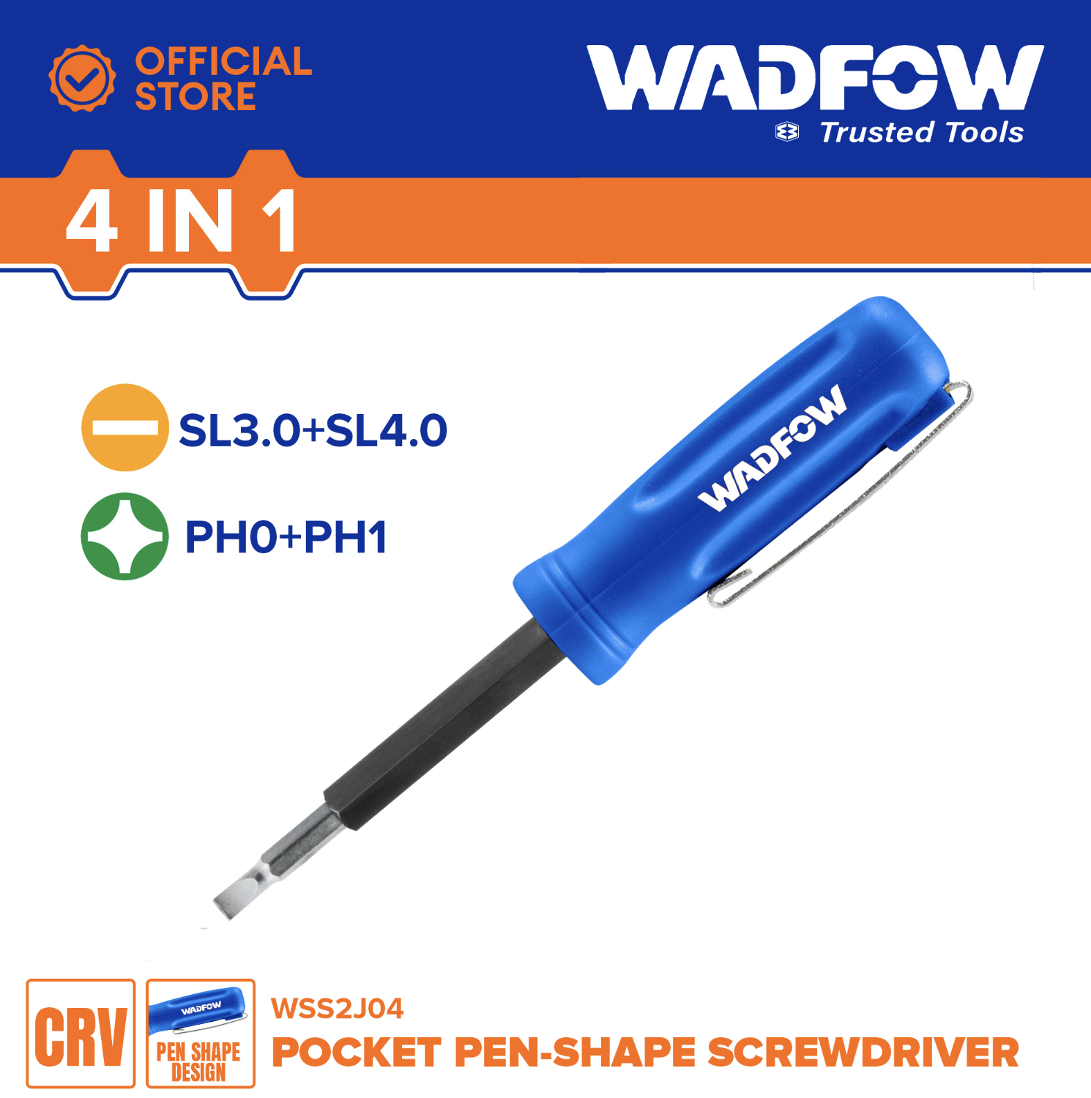 Bộ tua vít bỏ túi 4 trong 1 WADFOW WSS2J04