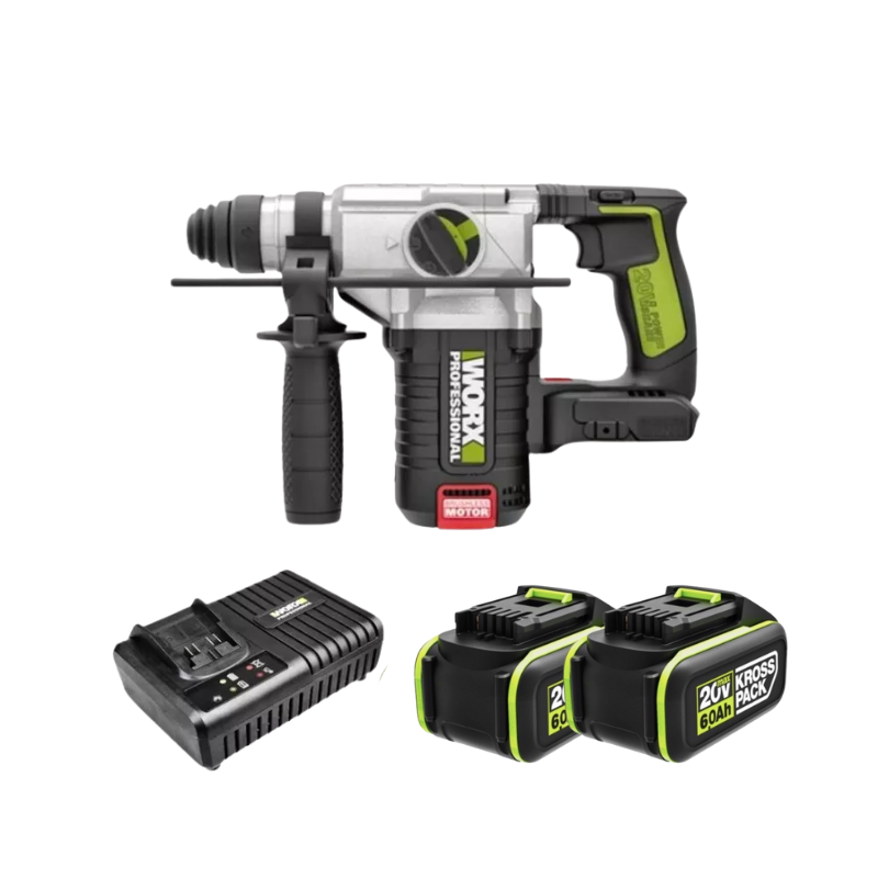MÁY KHOAN ĐỤC BÊ TÔNG LỰC 2.2J DÙNG PIN 20V WORX WU388.9