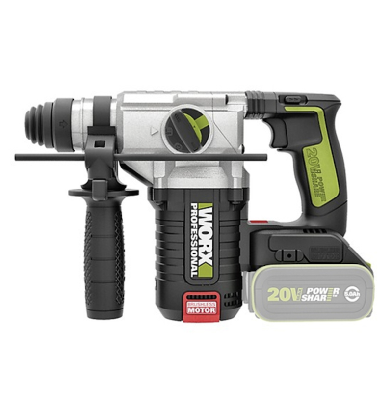 MÁY KHOAN ĐỤC BÊ TÔNG LỰC 2.2J DÙNG PIN 20V WORX WU388.9