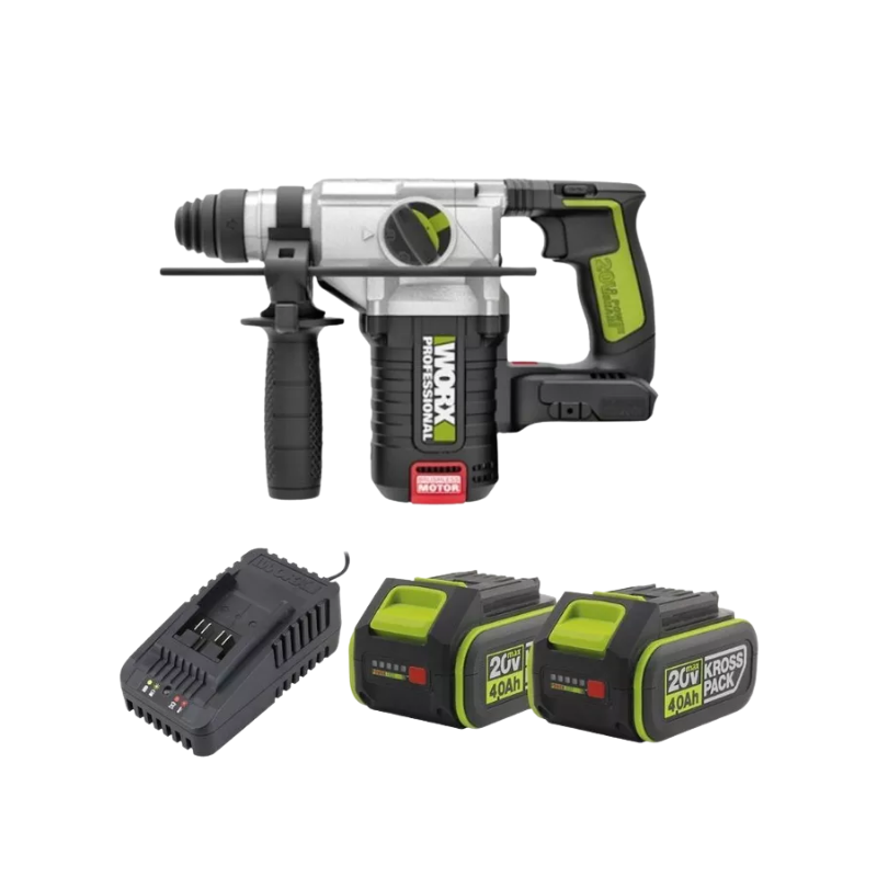 MÁY KHOAN ĐỤC BÊ TÔNG LỰC 2.2J DÙNG PIN 20V WORX WU388.9