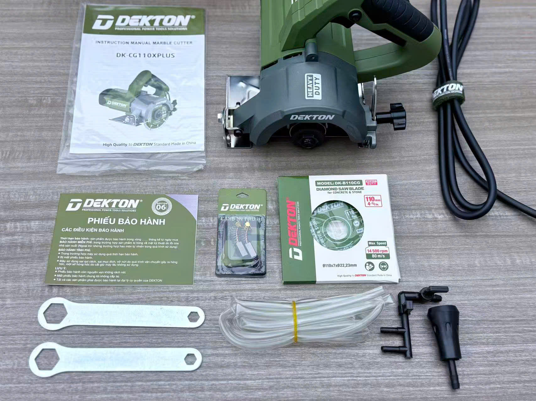 Máy Cắt Gạch 110mm Dekton DK-CG110XPLUS 1350W Cắt Nghiêng 45 Độ