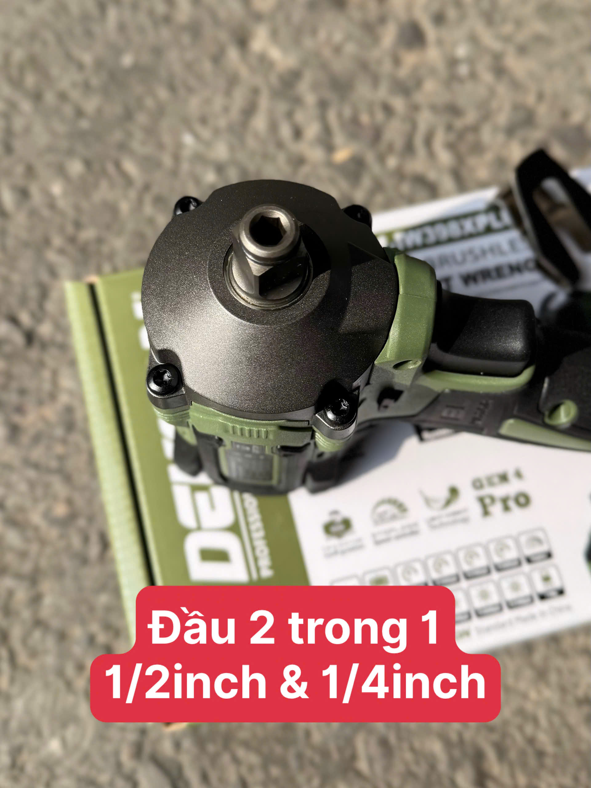 Máy Siết Bu Lông Dekton M21-IW398PLUS Lực 398N.m Đầu Khẩu 2 Trong 1