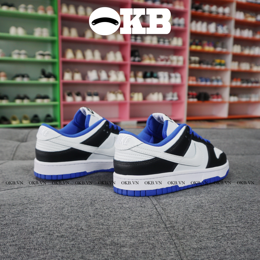 SB Dunk Low Black White Royal Blue Like