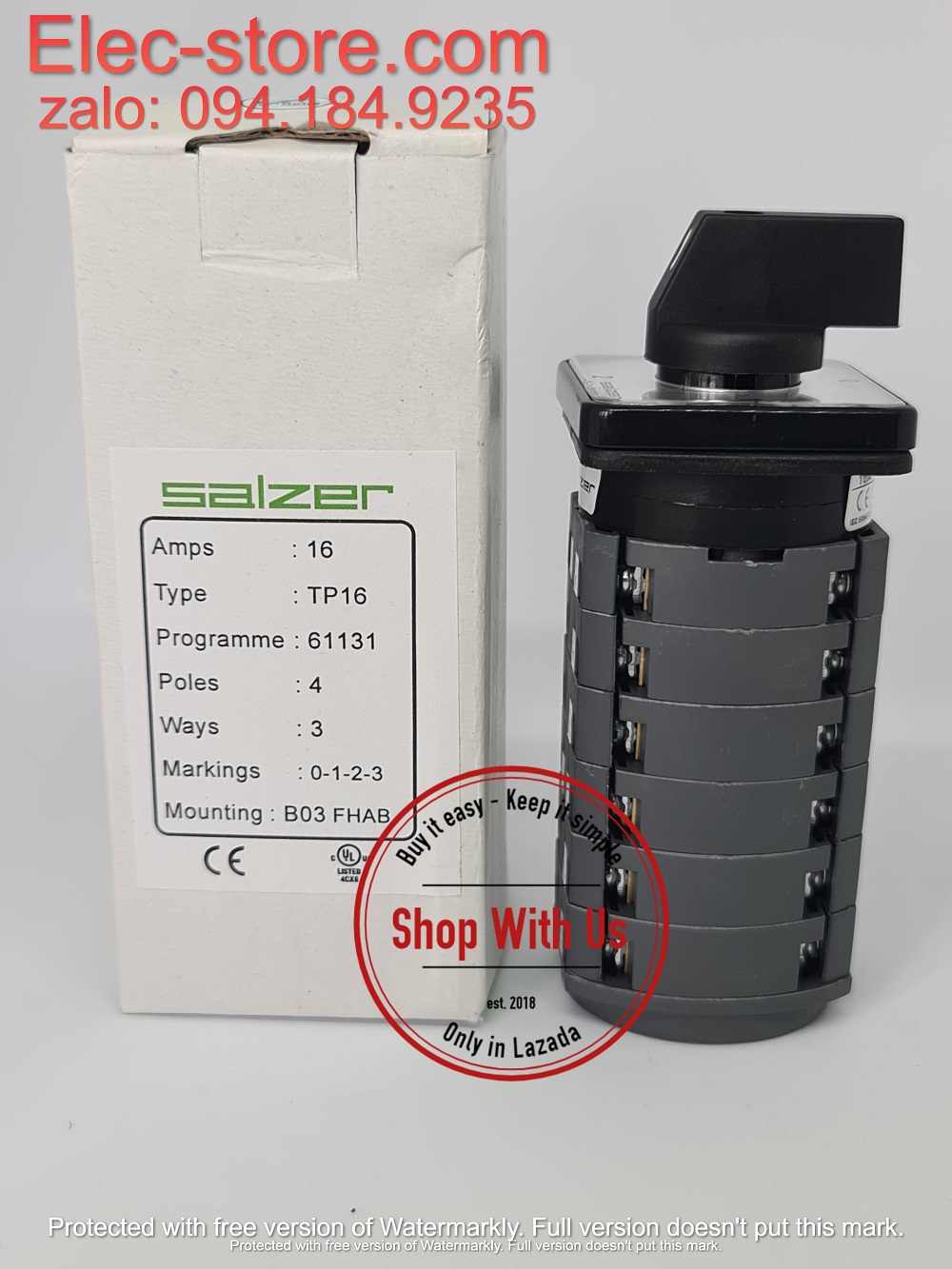 Chuyển mạch 0-1-2-3 - Công tắc xoay 0-1-2-3 TP16 61131 - Chuyển mạch 3 vị trí 1 Off Ấn Độ - Chuyển mạch 0-1-2-3 Salzer - chuyển mạch Salzer