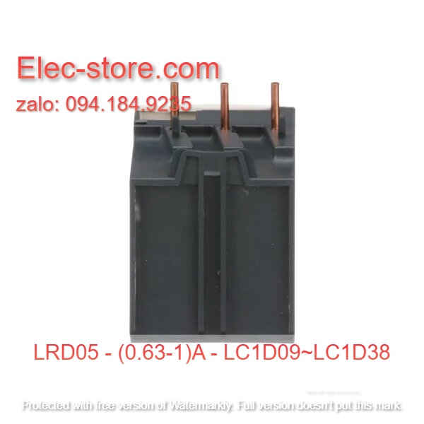 Relay Nhiệt Schneider - LRD series - Đuôi Nhiệt Schneider LRD05 (0.63-1)A - rơ le nhiệt schneider