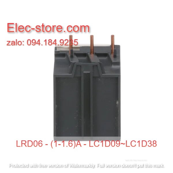 Relay Nhiệt Schneider - LRD series - Đuôi Nhiệt Schneider LRD06 (1-1.6)A - rơ le nhiệt schneider
