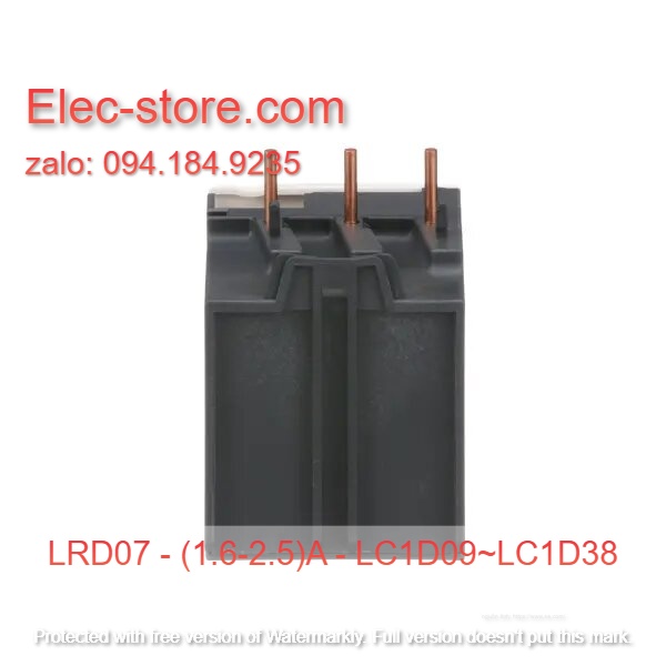 Relay Nhiệt Schneider - LRD series - Đuôi Nhiệt Schneider LRD07 (1.6-2.5)A - rơ le nhiệt schneider