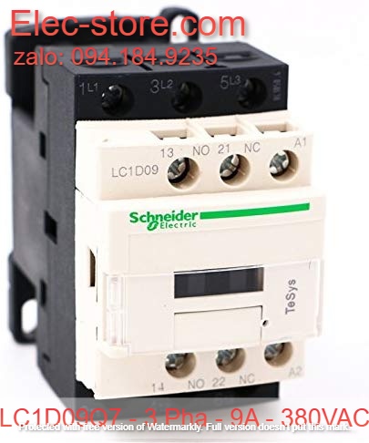 Khởi Động Từ Schneider LC1D09 - Contactor Schneider LC1D09Q7 - Khởi 3 Pha 9A 380VAC