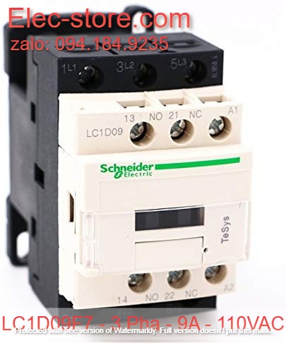Khởi Động Từ Schneider LC1D09 - Contactor Schneider LC1D09F7 - Khởi 3 Pha 9A 110VAC