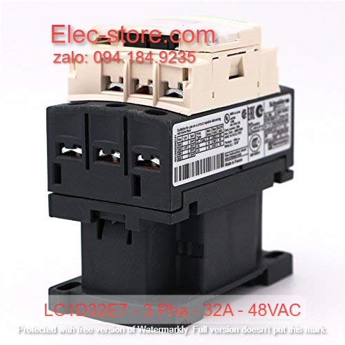 Khởi Động Từ Schneider LC1D32 - Contactor Schneider LC1D32E7 - Khởi 3 Pha 32A 48VAC